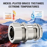 Presse-étoupe extérieur en laiton IP68 résistant aux intempéries pour câbles de 16-20 mm, connecteur métallique pour boîtes de jonction basse tension et panneaux électriques