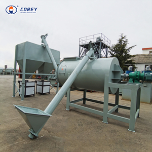 Ligne de mélange de poudre industrielle automatique et continue avec mélangeur à ruban et vis transporteuse 75 kW, capacité 3 m³, pour ligne d'assemblage monomachine - Product Image 1