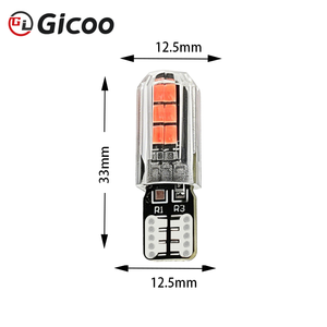 จิคู ที 10 หลอดไฟ LED 3030 6-SMD 2W 12V แสงคงที่ 6000K หลายสีสีขาวสีฟ้าสีแดงสีเขียวสีเหลืองสีชมพูสีฟ้าไอซ์บลูไฟสัญญาณรถยนต์ - Product Image 1