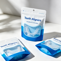 Sac d'emballage personnalisé pour appareil dentaire avec logo, pochette mate refermable de qualité alimentaire pour aligneur orthodontique, sac de rangement médical en plastique