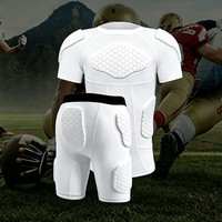 Short de protection rembourré pour hommes avec protections côtelées et protection des cuisses en nid d'abeille pour le football, le baseball et le basketball