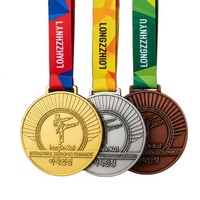 Hotselling creatieve Taekwondo 3D-medailles met aangepaste tekst en luxe koordjes, sportmedailles van metaal, groothandel op maat