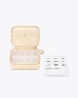 Trousse de Maquillage Grande Capacité en Toile Unie, Modèle Neat Beaming Deluxe, Résistante au Rétrécissement, pour Cosmétiques et Articles de Toilette