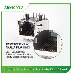 2x6 đa cổng cat5 bảo vệ <span class=keywords><strong>RJ45</strong></span> kết nối Modular <span class=keywords><strong>Jack</strong></span> <span class=keywords><strong>RJ45</strong></span> cho Bộ định tuyến Thiết bị chuyển mạch <span class=keywords><strong>PCB</strong></span> lắp ráp Ethernet kết nối - Product Image 4