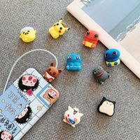 Protectores de Cable Versión Q Cabezones de Silicona con Dibujos Animados Funda Protectora Antirrotura para Cable de Datos