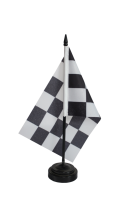 Drapeaux à agiter personnalisés avec logo, mini drapeaux à carreaux, drapeaux de course automobile, drapeaux de bureau, support de drapeau de bureau, mât de drapeau noir en plastique