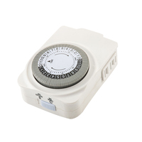 Temporizador Mecánico para el Hogar Linsheng 24h, Temporizador Electrónico Mecánico con Fotocélula para Iluminación de Patio