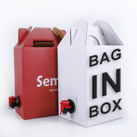 Bolsa de embalaje con boquilla de agua de papel de aluminio, bolsa de pie en caja, dispensador para bebidas líquidas, café, vino, personalizado