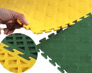 Azulejo de piso de plástico de piso entrelazado de Pvc azulejo de almacén resistente - Product Image 6