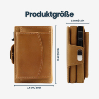 Dompet Kartu Pop Up dengan Kancing Penutup untuk Pria, Dompet Uang Pop Up Anti RFID Custom, Tempat Kartu Logam Aluminium dengan Kantong Koin