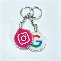 Porte-clés NFC en époxy personnalisé, porte-clés promotionnel avec logo pour le partage sur les réseaux sociaux