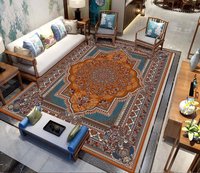 Luxuriöser Moderner Maschinengefertigter Teppich Weicher Flächenteppich Hochwertiger Großer Bodenteppich Dekor Heim Geometrisches Muster Polyester Wohnzimmer