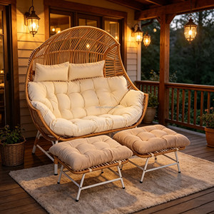 Silla Mecedora <span class=keywords><strong>de</strong></span> Ratán PE para Exteriores, Venta Caliente <span class=keywords><strong>de</strong></span> Fábrica, Muebles Modernos <span class=keywords><strong>de</strong></span> Mimbre para Ocio en Villas, Hoteles y Jardines, Silla Cómoda y Económica - Product Image 6