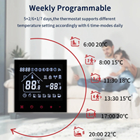 Termostato Inteligente WiFi con Modo Vacaciones, Control de Temperatura Digital LCD, Aplicación Tuya para Caldera y Calefacción por Suelo Radiante, Compatible con Alexa y Google