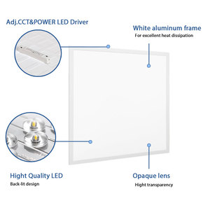 Khung nhôm công nghiệp <span class=keywords><strong>LED</strong></span> Bảng điều chỉnh ánh sáng 2x4 lõm vuông ánh sáng trần với CCT điều chỉnh và CRI cao - Product Image 3