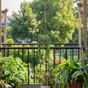 Pianta Artificiale Sospesa di Alta Qualità in Vaso di Plastica, Ecologica e Durevole per Decorazioni Interne ed Esterne, Giardino e Paesaggistica - Product Image 3
