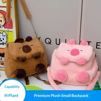 Sac à dos en peluche Yuku Capybara en gros avec rembourrage en coton PP, design poupée griffe de dessin animé et grande capacité