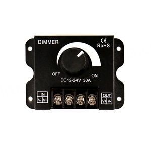 Controlador de Intensidad de Luz LED, DC 12V-24V 30A PWM, Interruptor de Encendido/Apagado, Carcasa de Aluminio, Ajusta el Brillo de las Tiras de Luz LED - Product Image 1