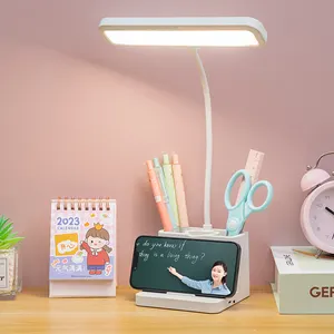 Nouvel arrivage de lampe de bureau avec support de téléphone portable lampe de table LED flexible pour le bureau à domicile lampe de bureau avec support de téléphone portable F
