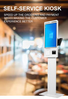 Windows/Android işletim sistemi için destek 21.5 inç terminal entegre self-service ödeme kiosk