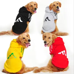 Hoodie anjing peliharaan kasual berkerudung mantel musim gugur anjing besar mantel jaket untuk Labrador pakaian kostum