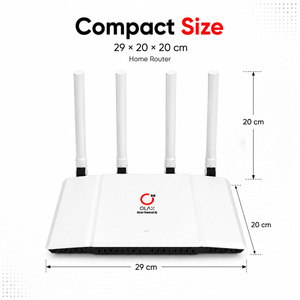 เราเตอร์ OLAX AX1800 4G WiFi 6 ความเร็ว 1800Mbps แบบดูอัลแบนด์ ไร้สาย CPE พร้อมช่องใส่ซิมการ์ด ปลดล็อคแล้ว รองรับผู้ใช้ 64 คน เสาอากาศ 4 ต้น รองรับ OEM โลโก้สั่งทำได้ - Product Image 3