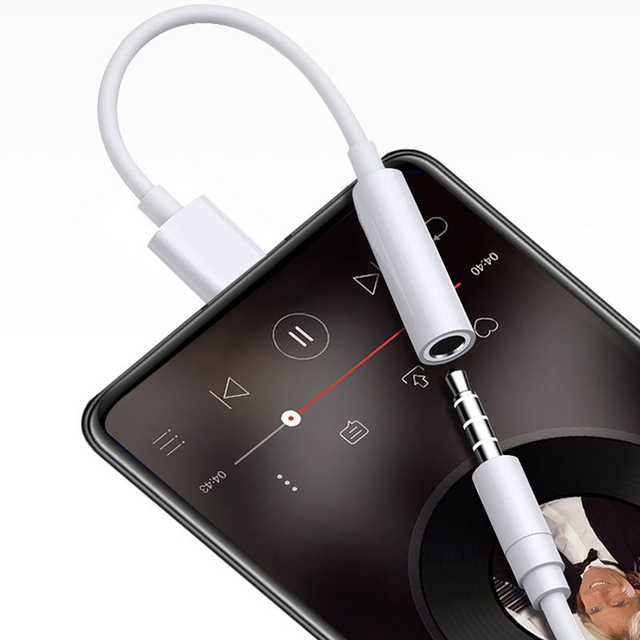 USB C 3.5mm Earphone Adapter New Type-C Connector AC Output Metal Plastic Converter for iPhone PC Laptop Mobile Phones