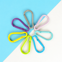En gros, mini accessoires de boucle à fermoir à pression en forme de D, couleur bonbon, pour breloques de sac, porte-clés et breloques de sac à main