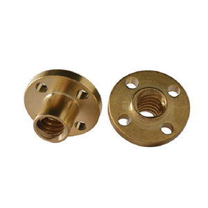 Brass Flange Nut M10 Metric 18mm Height CNC Machined Round Head <b>Threaded</b> One End General Industry Use - Product Image 4