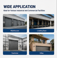 Puerta Enrollable Automática de Aluminio Resistente al Viento, Adecuada para Garajes, Hogares, Uso Comercial y Fábricas