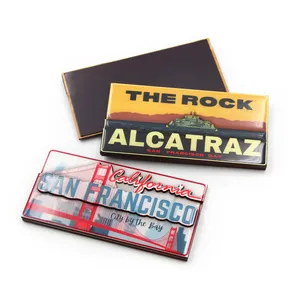 Рекламный Ref магнит на заказ Alcatraz San Francisco сувениры 3D Mdf Сувенирные деревянные магниты на холодильник