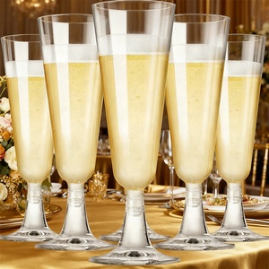 Copas <span class=keywords><strong>de</strong></span> Champán <span class=keywords><strong>de</strong></span> Plástico con Logotipo Personalizado, Copas <span class=keywords><strong>de</strong></span> Champán Desechables <span class=keywords><strong>de</strong></span> PS <span class=keywords><strong>de</strong></span> 5 oz para Bodas, Cumpleaños, Nochevieja, Artículos para Fiestas - Product Image 2
