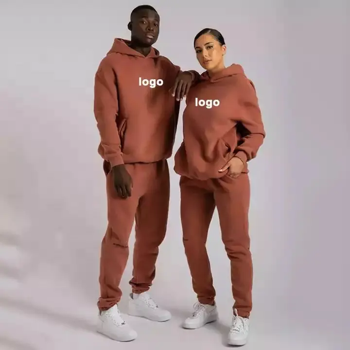 unisex clothes for womans mens jogging suit vendor wholesale tracksuit slim fit custom satin fitted hoodies and jogger set