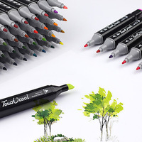 Marqueurs permanents à encre indélébile, 12, 24, 30, 36, 40, 48, 60, 80, 120, 168, 204, 262, double pointe, pinceau pour tissu, peinture acrylique colorée