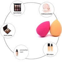 Éponge de maquillage portable colorée sans latex, de haute qualité, mignonne, pour poudre libre, écologique, en forme d'œuf