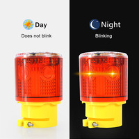LED Solar Stroboskop Warnleuchte Rot für Straßenbaukegel bei Nacht Notfallsignal Sicherheits Verkehrsleuchte Blinkende Bake