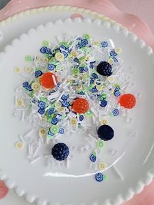 Trộn trái cây đất sét lát chuối mâm xôi Việt Quất Kiwi Trái cây Slime jimmies sprinkles Polymer đất sét sprinkles cho chất nhờn, snowglobes - Product Image 1
