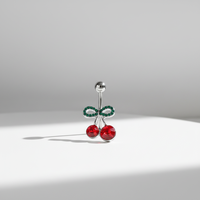 Anneau de nombril Cherry Belly, nouveau piercing tendance pour femmes, bijoux de corps à la mode, acier chirurgical, bijoux de corps pour femmes et hommes