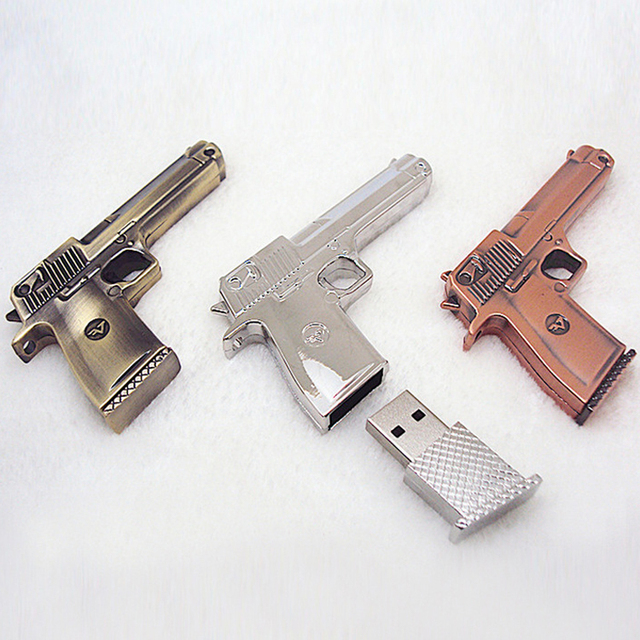 Customized Toy Gun Shape Usb Flash Drive 4GB 8GB USB 3.0 Creative Metal Gun Shape Pendrives