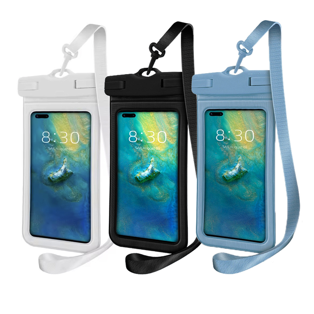 Summer Universal Mobile 7.2 Inch Phone Case Transparent Snorkeling Camping Surfing Waterproof Phone Pouch Dry Bags for Rafting