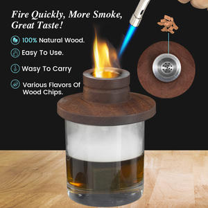 Kit de fumeur de cocktail avec logo personnalisé et boule de whisky en copeaux de bois ensemble de fumeur de whisky <span class=keywords><strong>bourbon</strong></span> à l'ancienne - Product Image 2