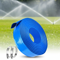 Tuyau plat en PVC haute pression, diamètre 3/4"-16", 6-10 bars, pour drainage d'eau, anti-UV, longueur personnalisable