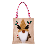 Sacs fourre-tout de Noël réutilisables pour l'emballage de cadeaux et la décoration, sacs à bonbons de Noël mignons pour les cadeaux d'enfants, décoration de Noël