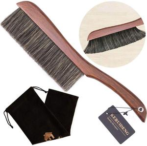 Natural wooden plastic dust bamboo brush and dustpan brush set