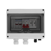 Boîtier de Combinaison Photovoltaïque Solaire DC avec Protection Contre les Surtensions et la Foudre, 1 Entrée 1 Sortie DC 600V, Fusible MCB SPD HT, Boîtier Étanche IP65