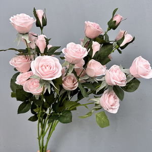 Bouquets de roses artificielles pour la décoration intérieure, plantes artificielles pour l'aménagement paysager, plantes de jardin, ornement de bureau, fleurs artificielles, verdure en plastique - Product Image 4