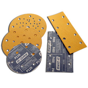 5 인치 골드 연마 사포 60 # 샌딩 폴리싱 디스크 후크 및 루프 샌드 페이퍼 자동차 용 - Product Image 5