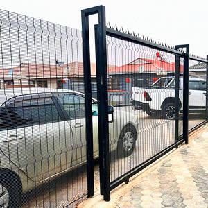 شبكة معدنية متطورة عالية الجودة مجلفنة مضادة للتسلق من كلوريد البولي فينيل مضادة للقطع من سياج الرؤية الواضحة ألواح مسامير أمنية يمكن تجميعها بسهولة - Product Image 4