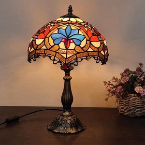 Lámpara de mesa de estilo Tiffany, girasol, vidrio vintage, bronce duradero para dormitorio, sala de estar, hogar, oficina, LED - Product Image 6