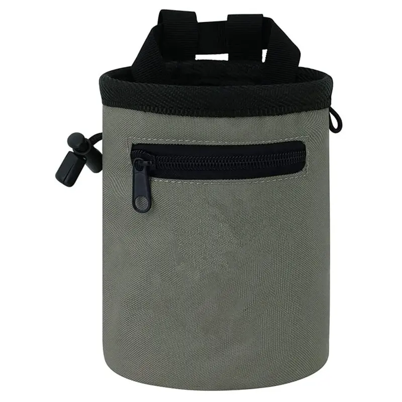 Durable Rock Climbing Bouldering Chalk Bag Adjustable Belt with Zip Pocket Chalk Bag Waterproof Material Rock Climbing Chalk Bag